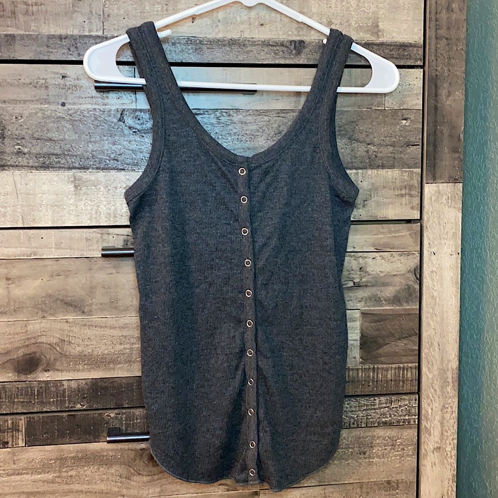 Chaser Henley Snap Tank Top